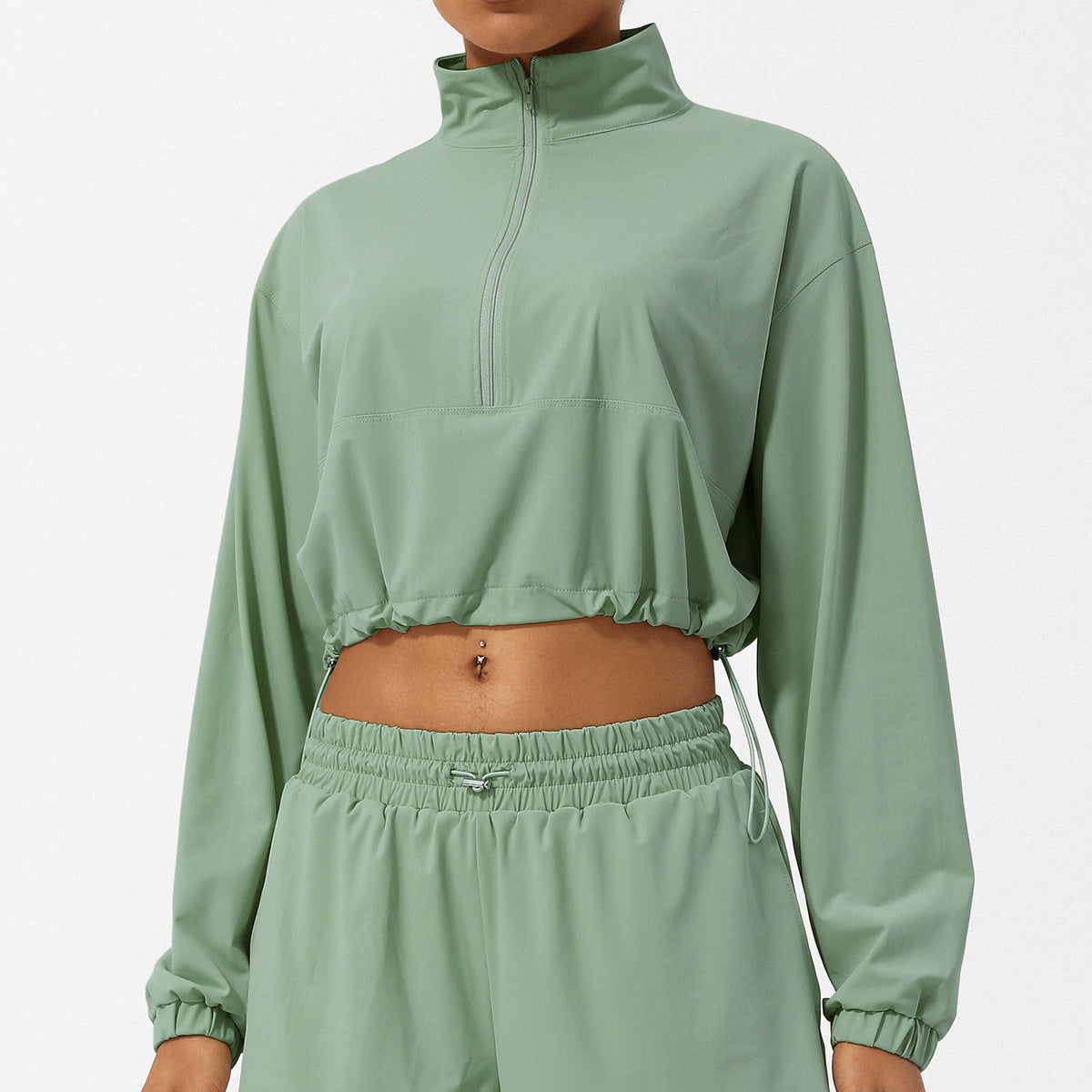 Summer Half Zipper High Collar.