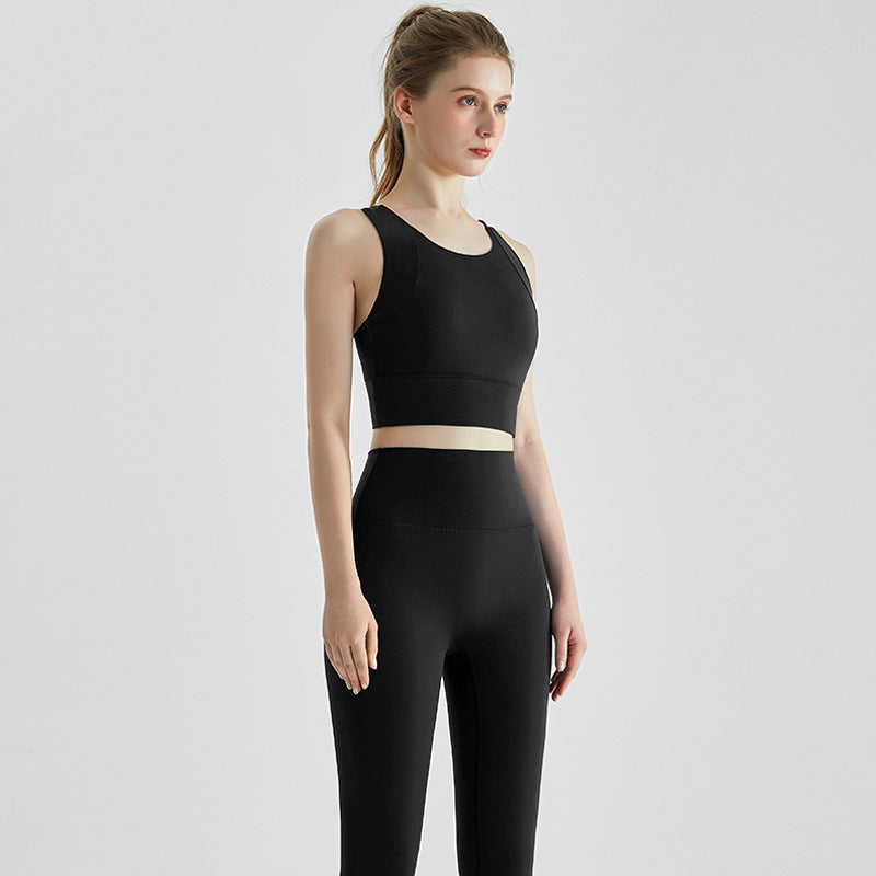 Weiman's New Yoga Clothing Suit for Women, Professional Vest, Shock-Proof, High-Waisted, no inseam.
