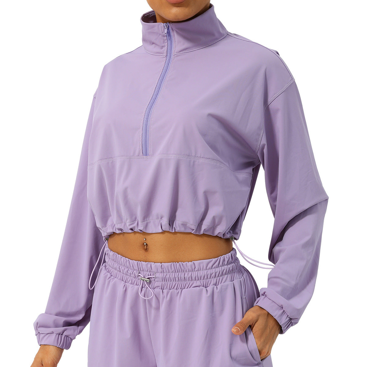 Summer Half Zipper High Collar.