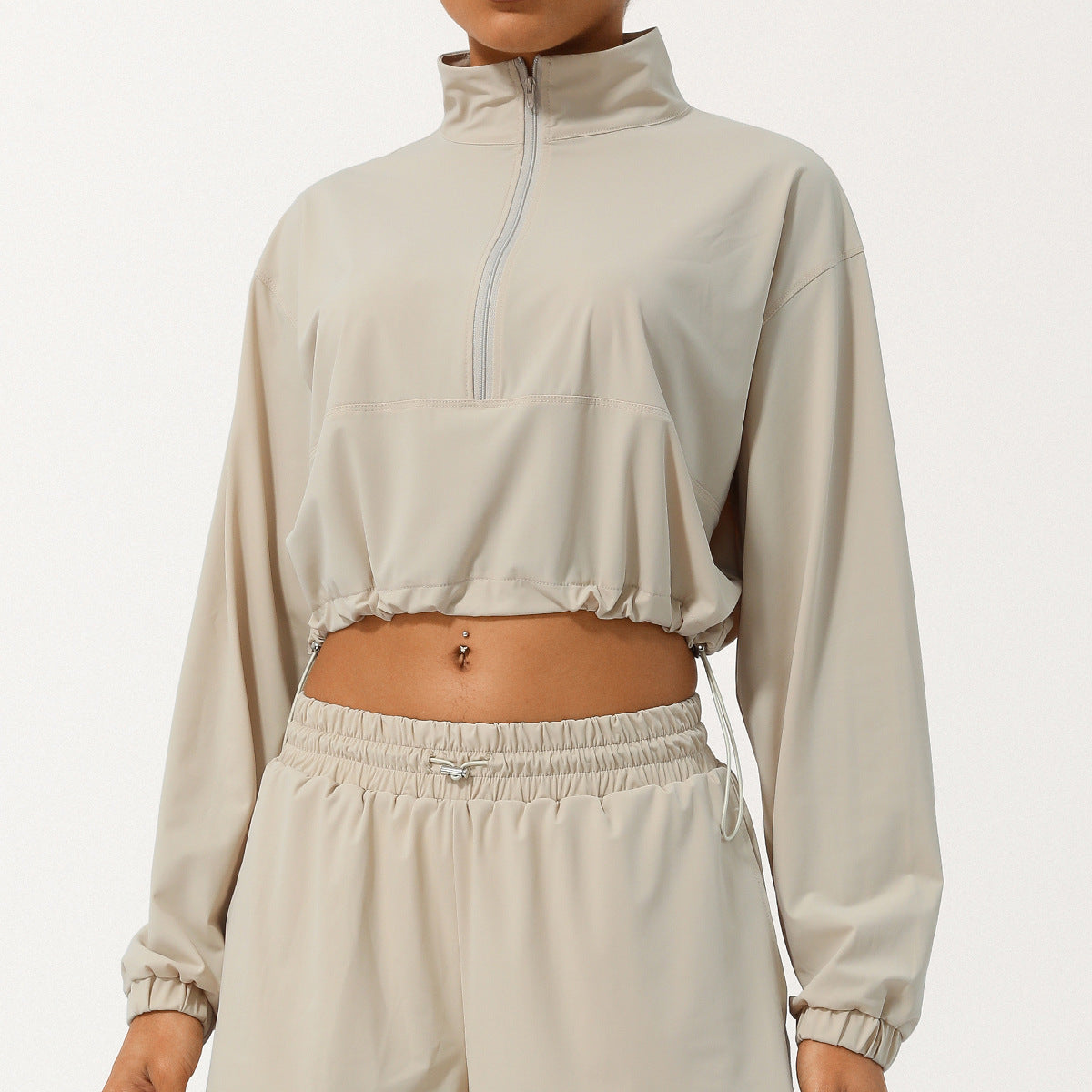 Summer Half Zipper High Collar.