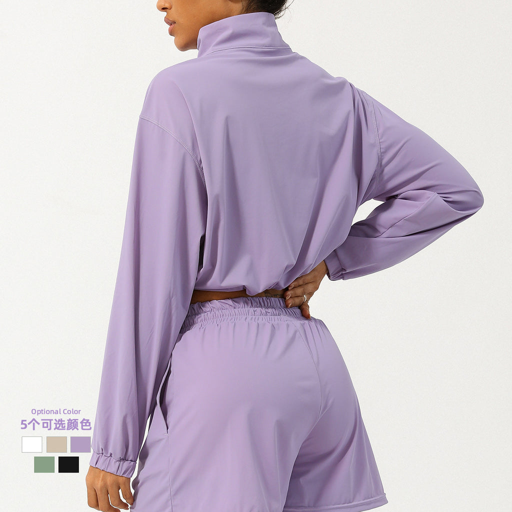 Summer Half Zipper High Collar.