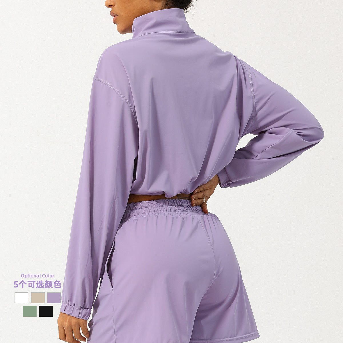 Summer Half Zipper High Collar.