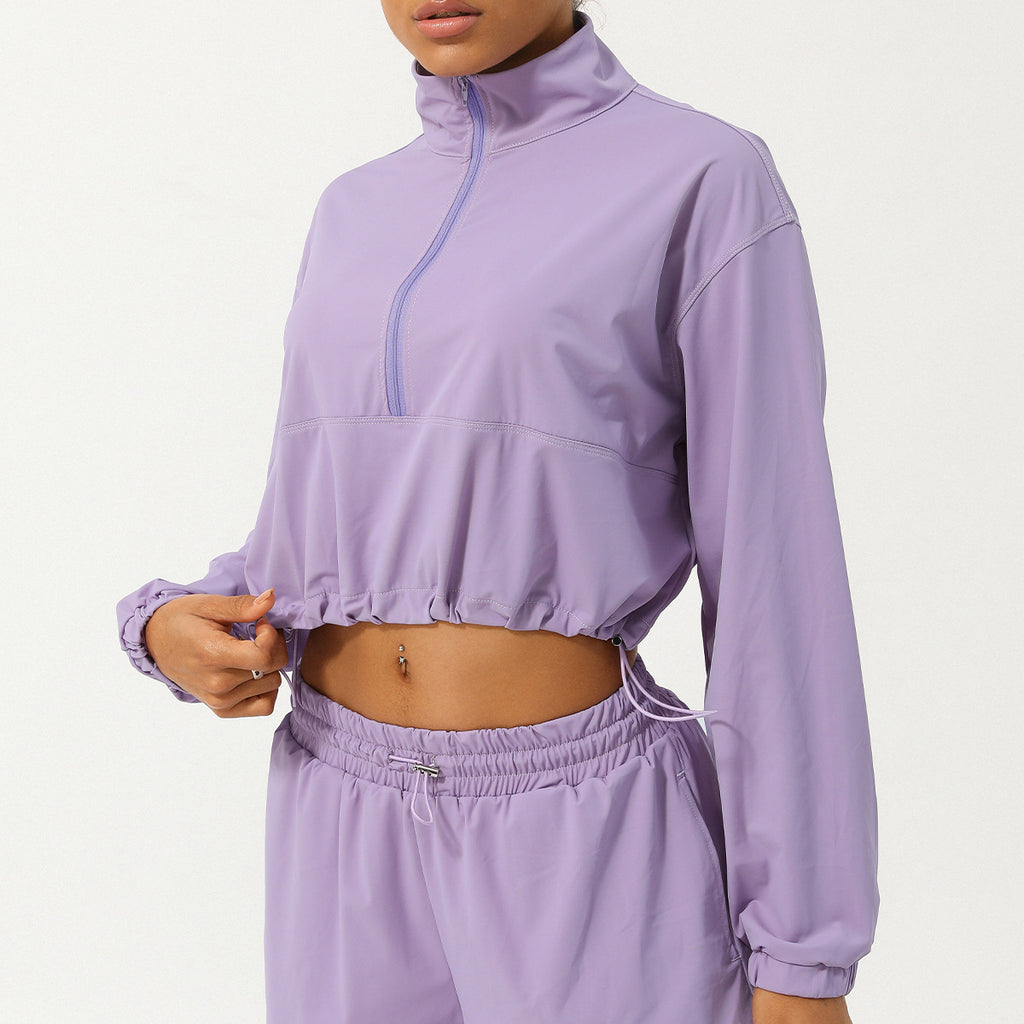 Summer Half Zipper High Collar.