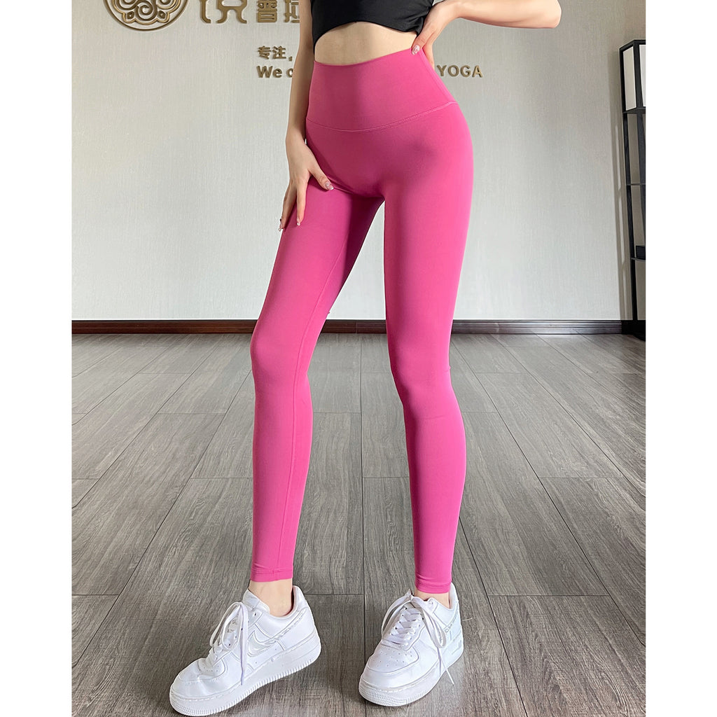 Summer New Double-Sided Brushed Fitness Pants with Bra.