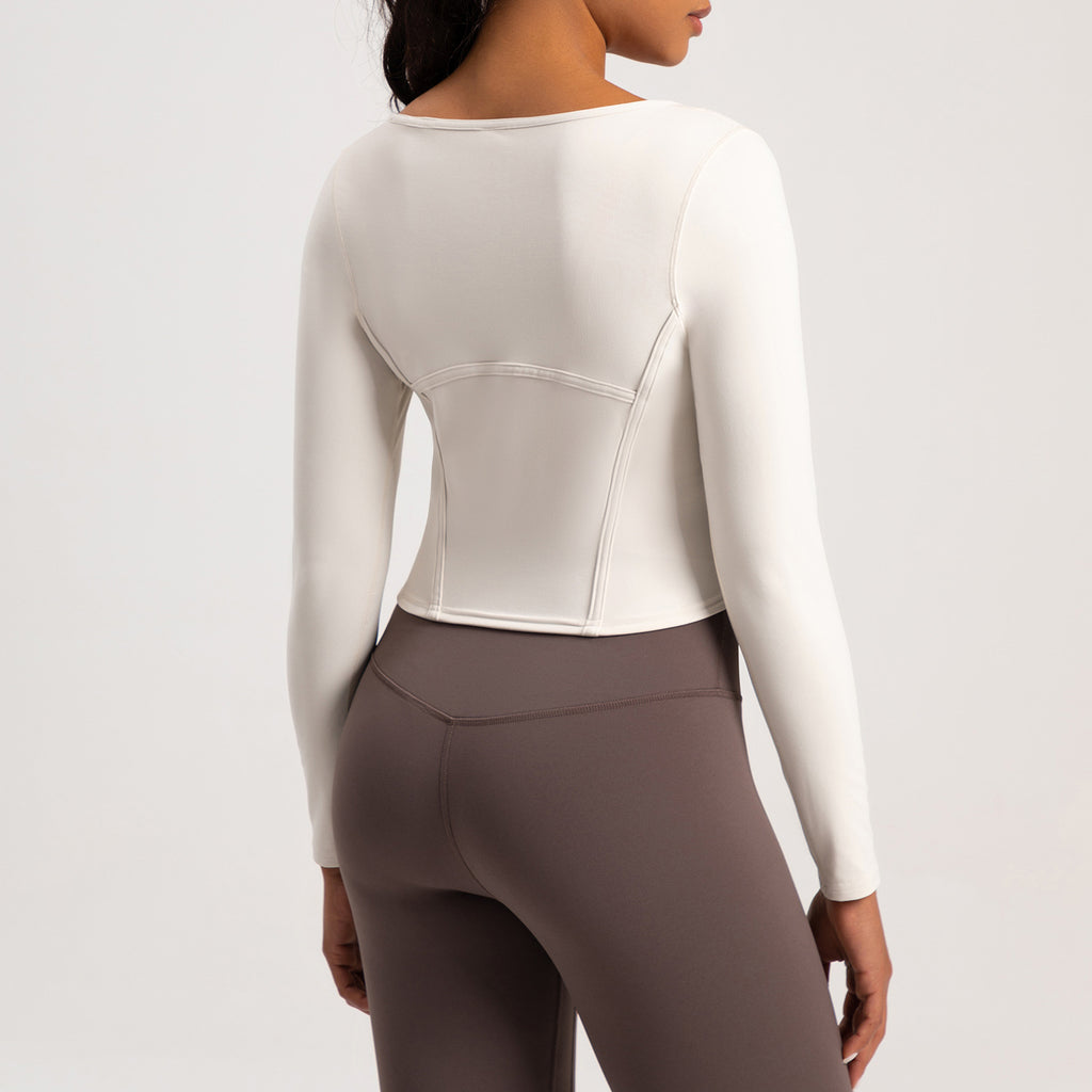 Athena lulu New Yoga Clothes.Slim-fit Long-sleeved