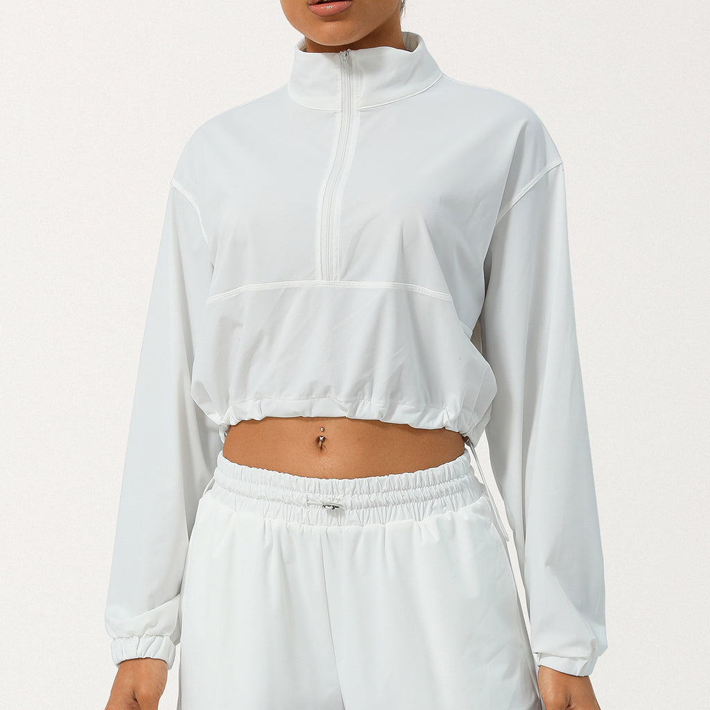 Summer Half Zipper High Collar.