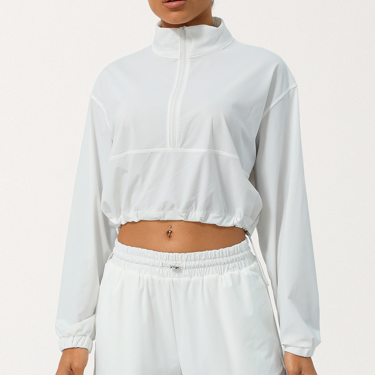 Summer Half Zipper High Collar.