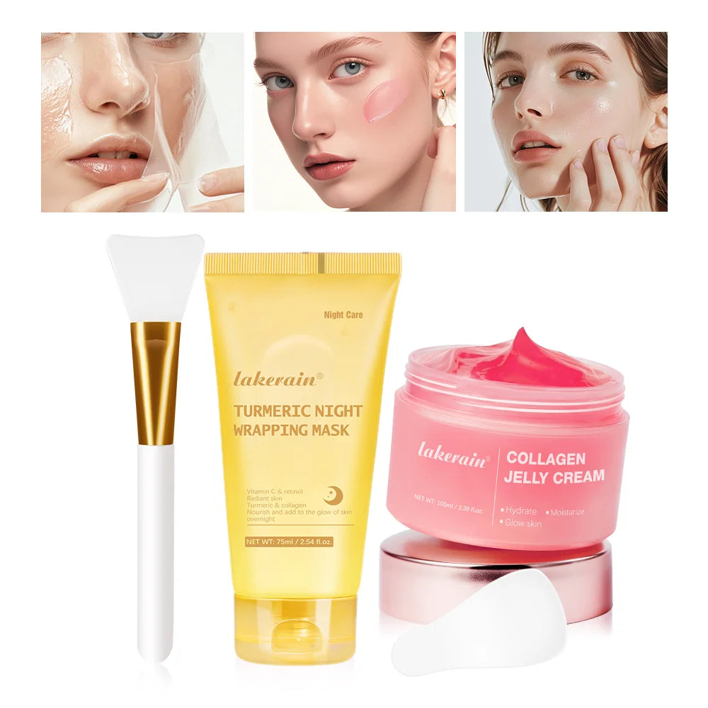 •Collagen Jelly Cream •Hydrolyzed Collagen •Overnight Wrapping Peel-Off Mask 
•Hydrating and Firming •Moisturizing SkinCare