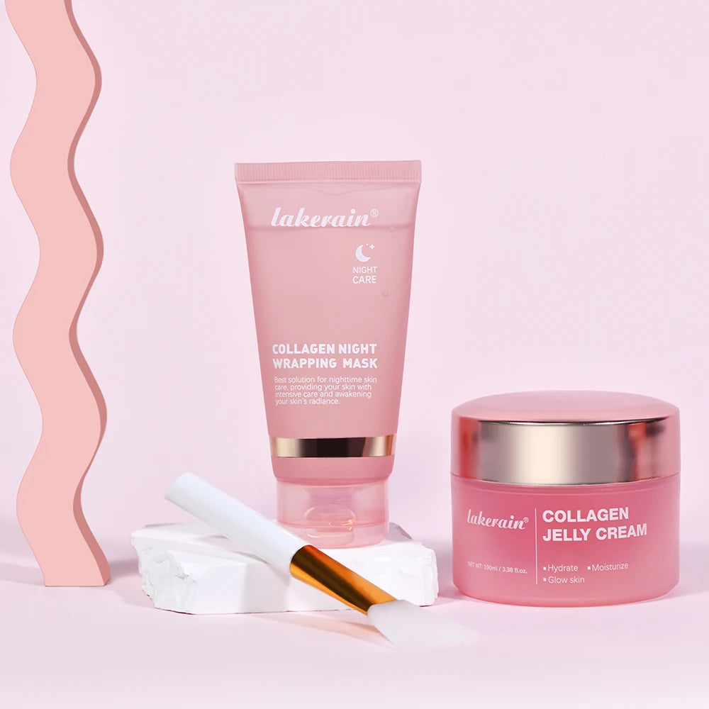 •Collagen Jelly Cream •Hydrolyzed Collagen •Overnight Wrapping Peel-Off Mask 
•Hydrating and Firming •Moisturizing SkinCare