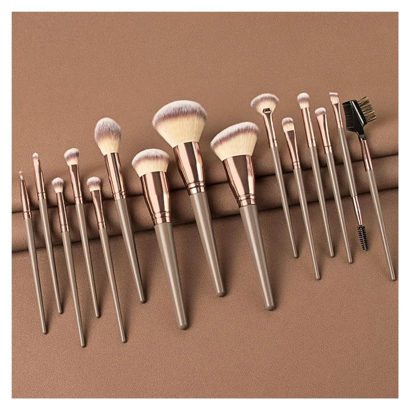 Makeup Brushes Set, 15Pcs Face Eye Makeup Brush Kit – Foundation Powder Blush Brush, Eyeshadow Eyeliner Eyebrow Brush, Highlight
