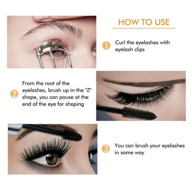 Waterproof 4D Mascara Thick Long Smudge-proof Plump.