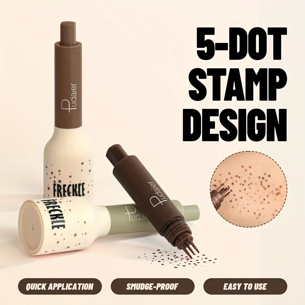 Natural Nude Makeup Fake Freckles Pen Waterproof Long Lasting Light Coverage Freckle Stamp for Women