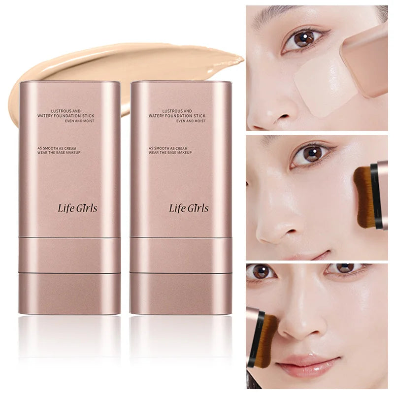 Light and Moist Hydrating Foundation That Rotates for Easy Use, with Own Brush.