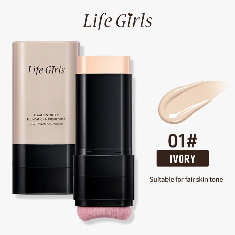 Light and Moist Hydrating Foundation That Rotates for Easy Use, with Own Brush.