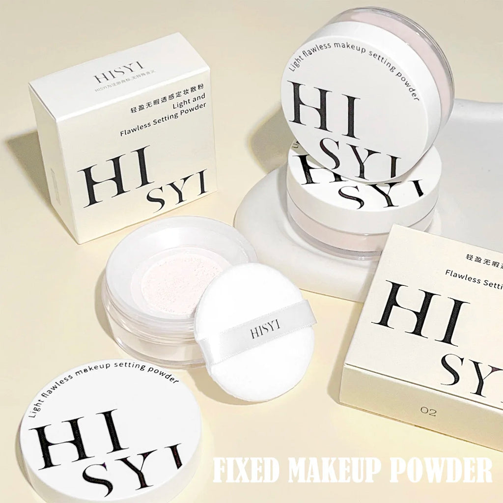 Light, flawless and transparent makeup setting powder,waterproof.
