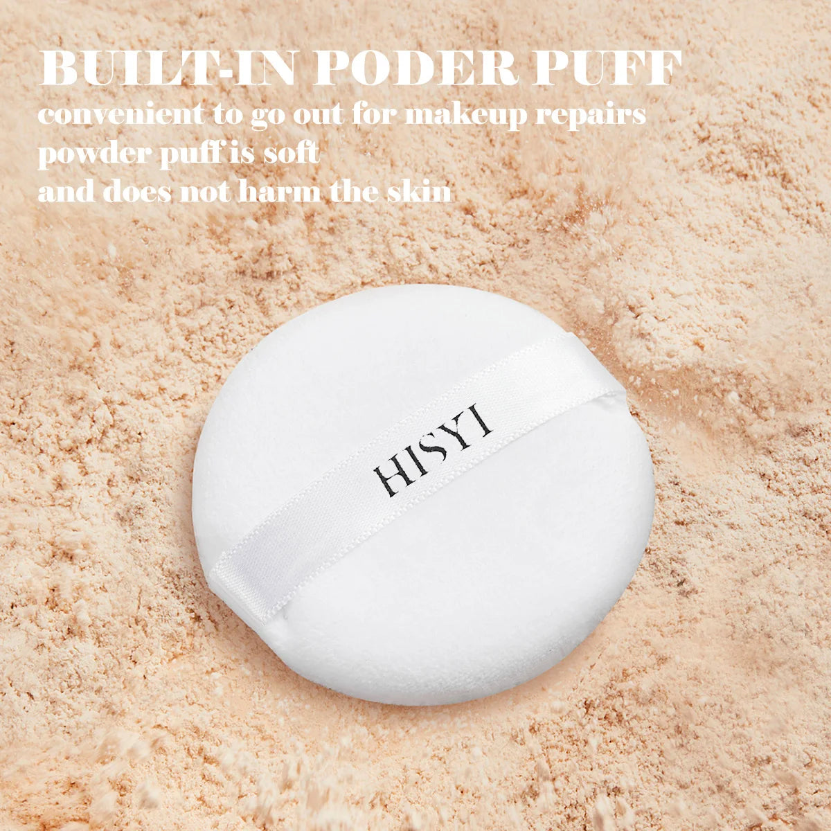 Light, flawless and transparent makeup setting powder,waterproof.