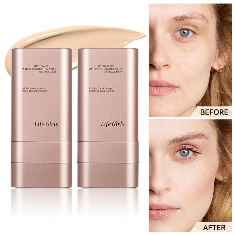 Light and Moist Hydrating Foundation That Rotates for Easy Use, with Own Brush.