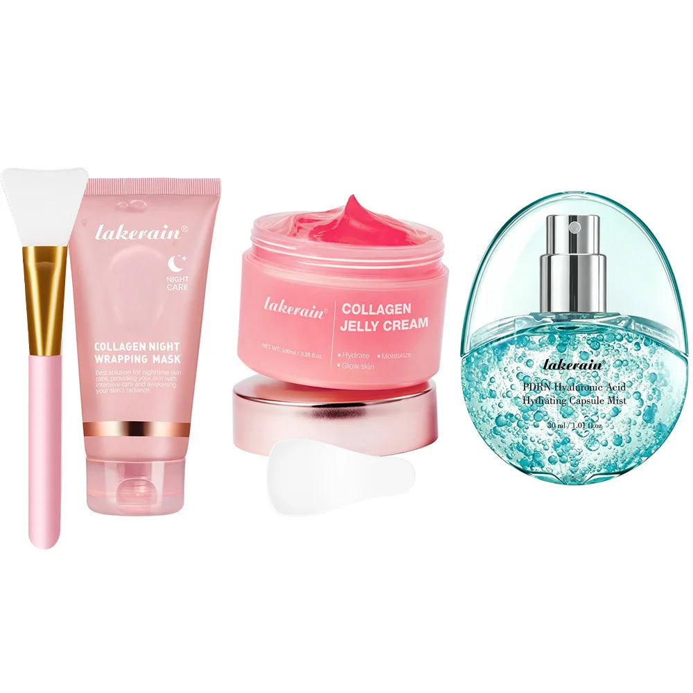 •Collagen Jelly Cream •Hydrolyzed Collagen •Overnight Wrapping Peel-Off Mask 
•Hydrating and Firming •Moisturizing SkinCare
