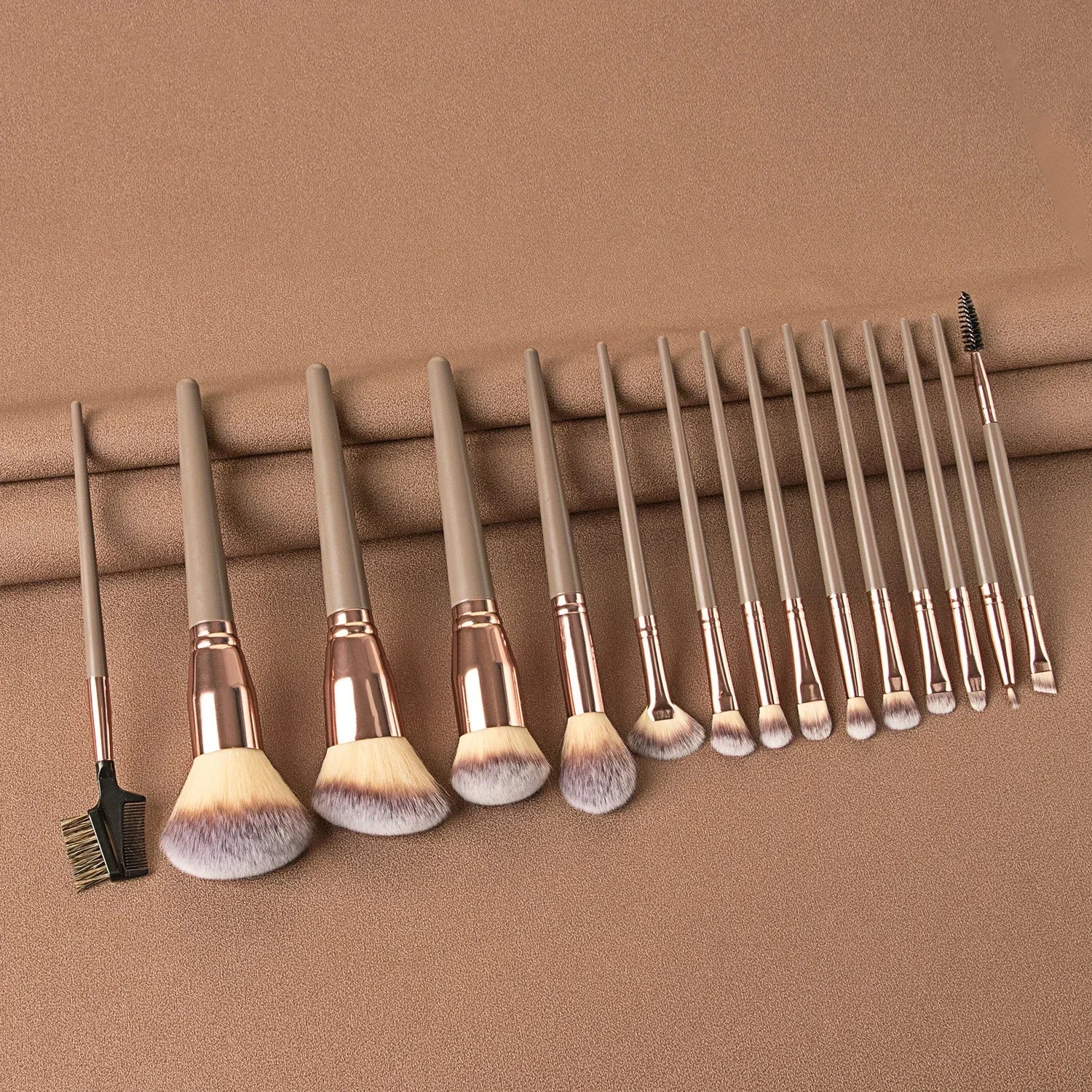 Makeup Brushes Set, 15Pcs Face Eye Makeup Brush Kit – Foundation Powder Blush Brush, Eyeshadow Eyeliner Eyebrow Brush, Highlight