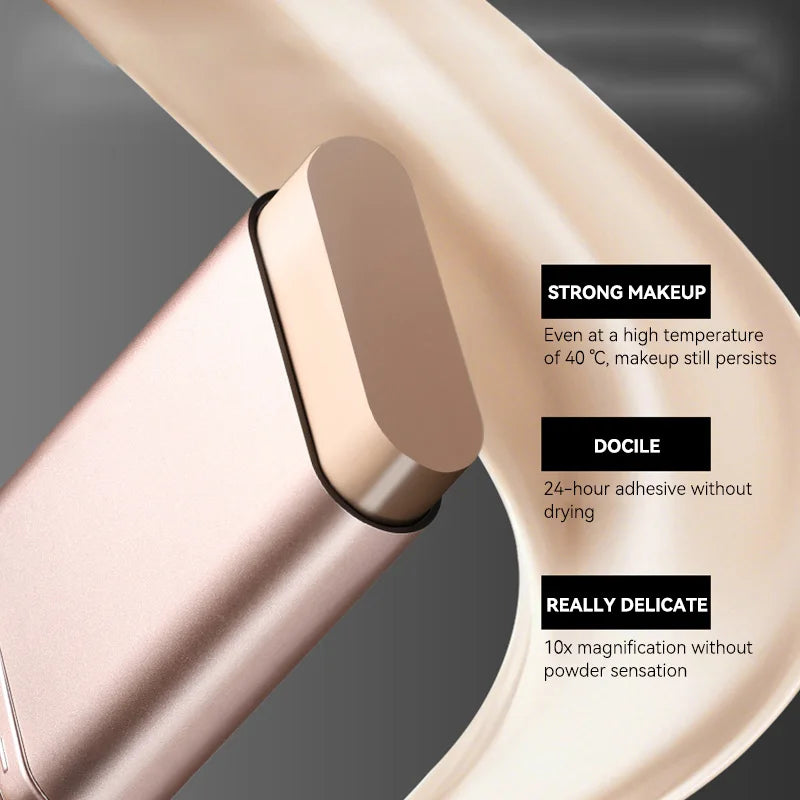 Light and Moist Hydrating Foundation That Rotates for Easy Use, with Own Brush.