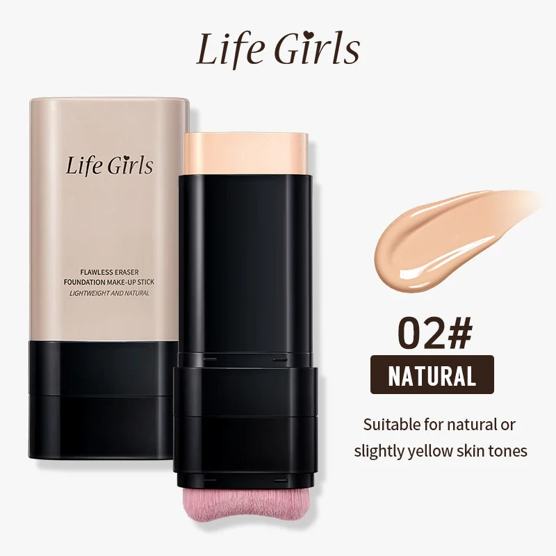 Light and Moist Hydrating Foundation That Rotates for Easy Use, with Own Brush.