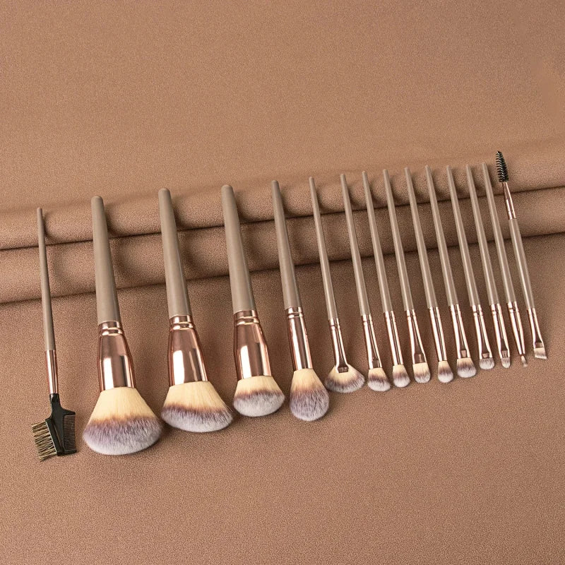 Makeup Brushes Set, 15Pcs Face Eye Makeup Brush Kit – Foundation Powder Blush Brush, Eyeshadow Eyeliner Eyebrow Brush, Highlight